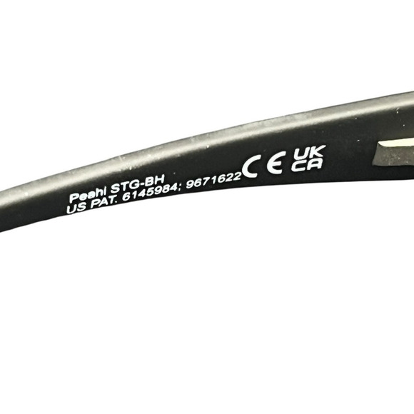 Maui Jim Peahi Polarized Wrap Sunglasses Matte Black Blue Hawaii Lenses - Picture 6 of 9